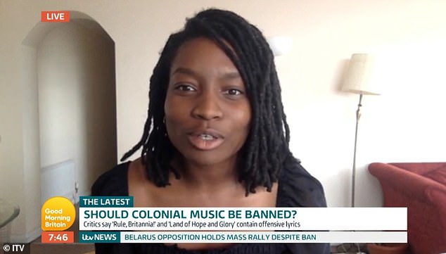Inaya Folarin Iman said it was 'absurd' to call either of the songs racist and imperialist propaganda